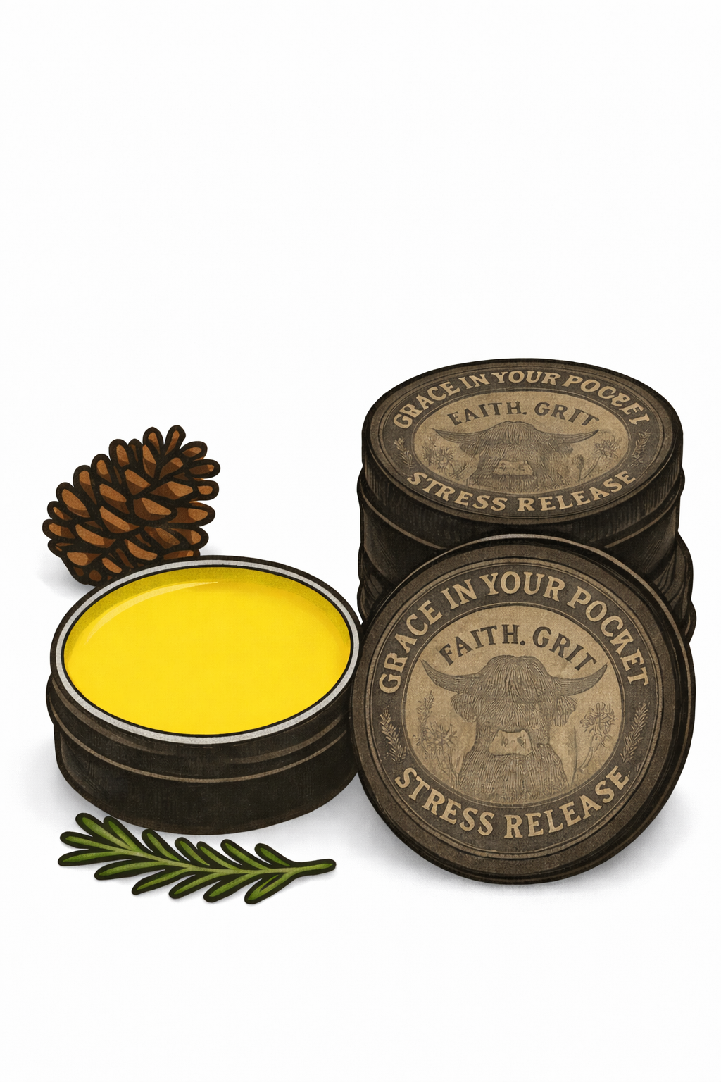 Grace in Your Pocket – Calming Herbal Salve for Stress & Anxiety Support