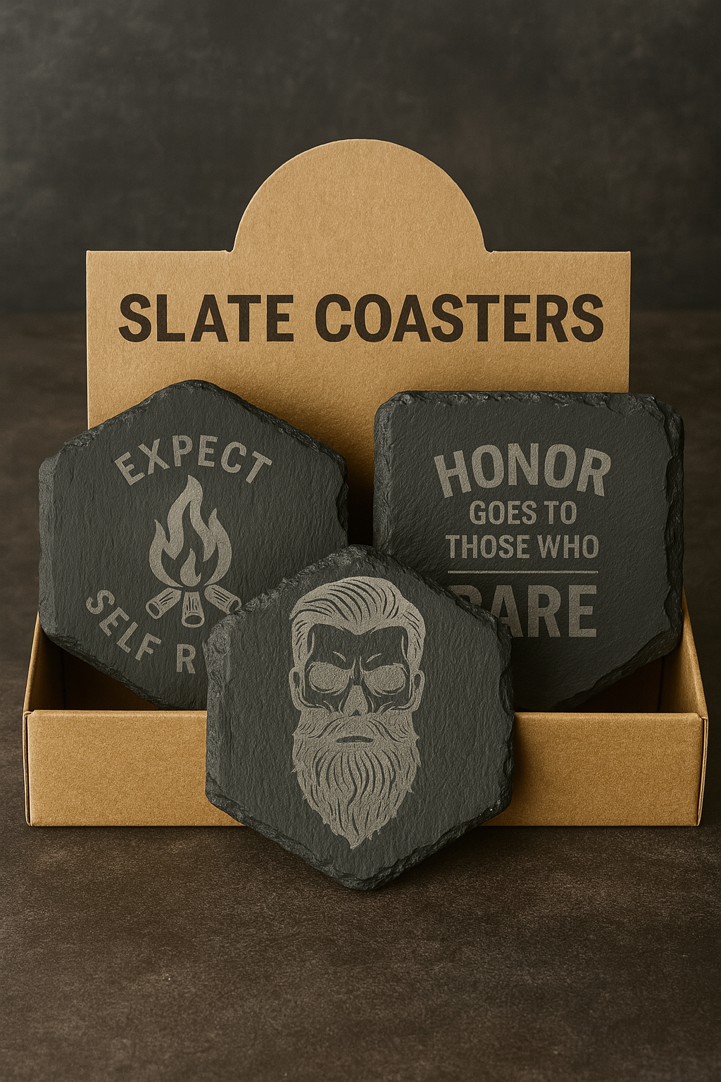 Custom Engraved Slate Coasters