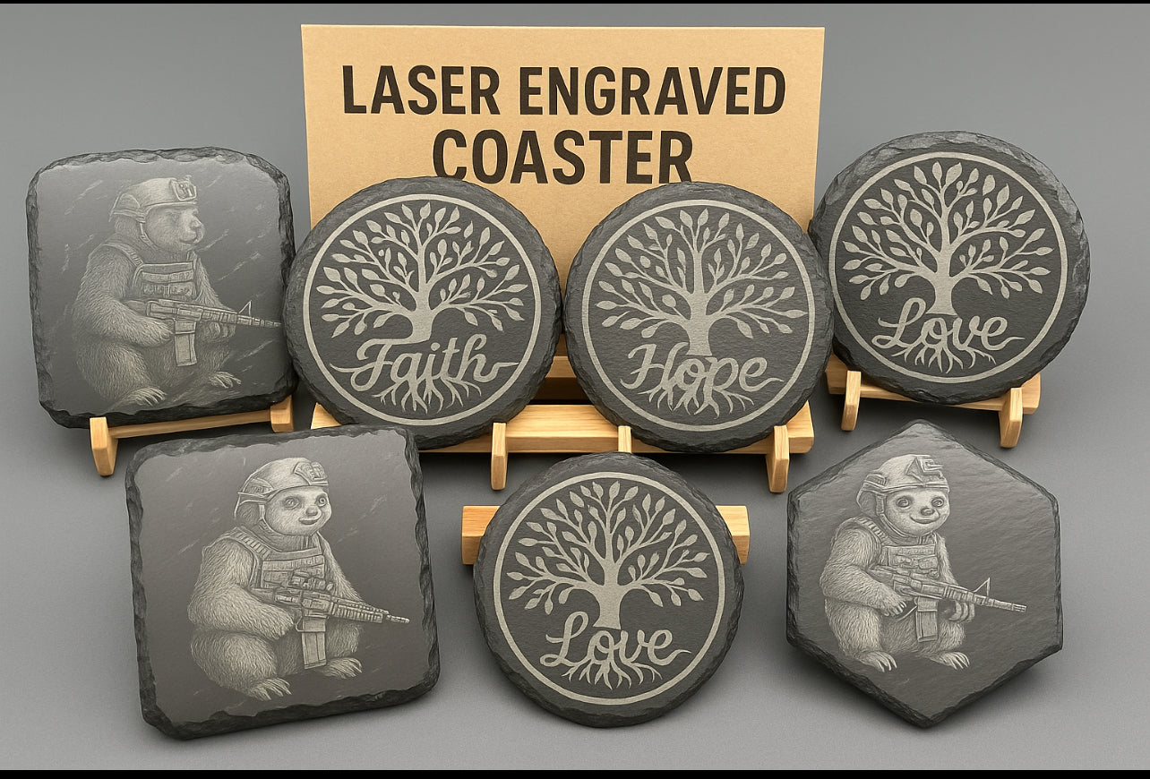 Custom Engraved Slate Coasters