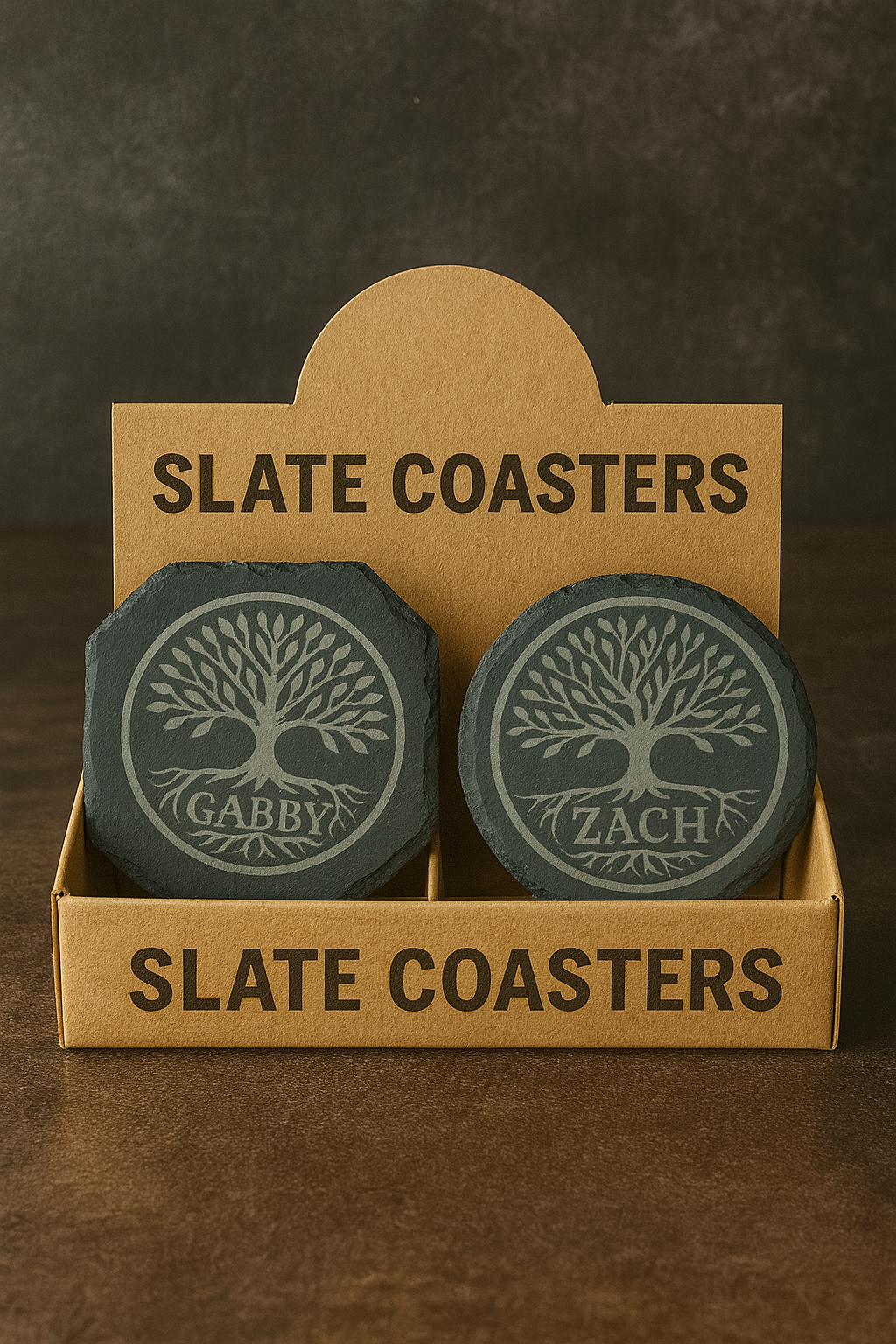 Custom Engraved Slate Coasters