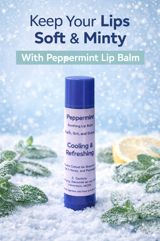 Peppermint Soothing Lip Balm - with a Hint of Chocolate