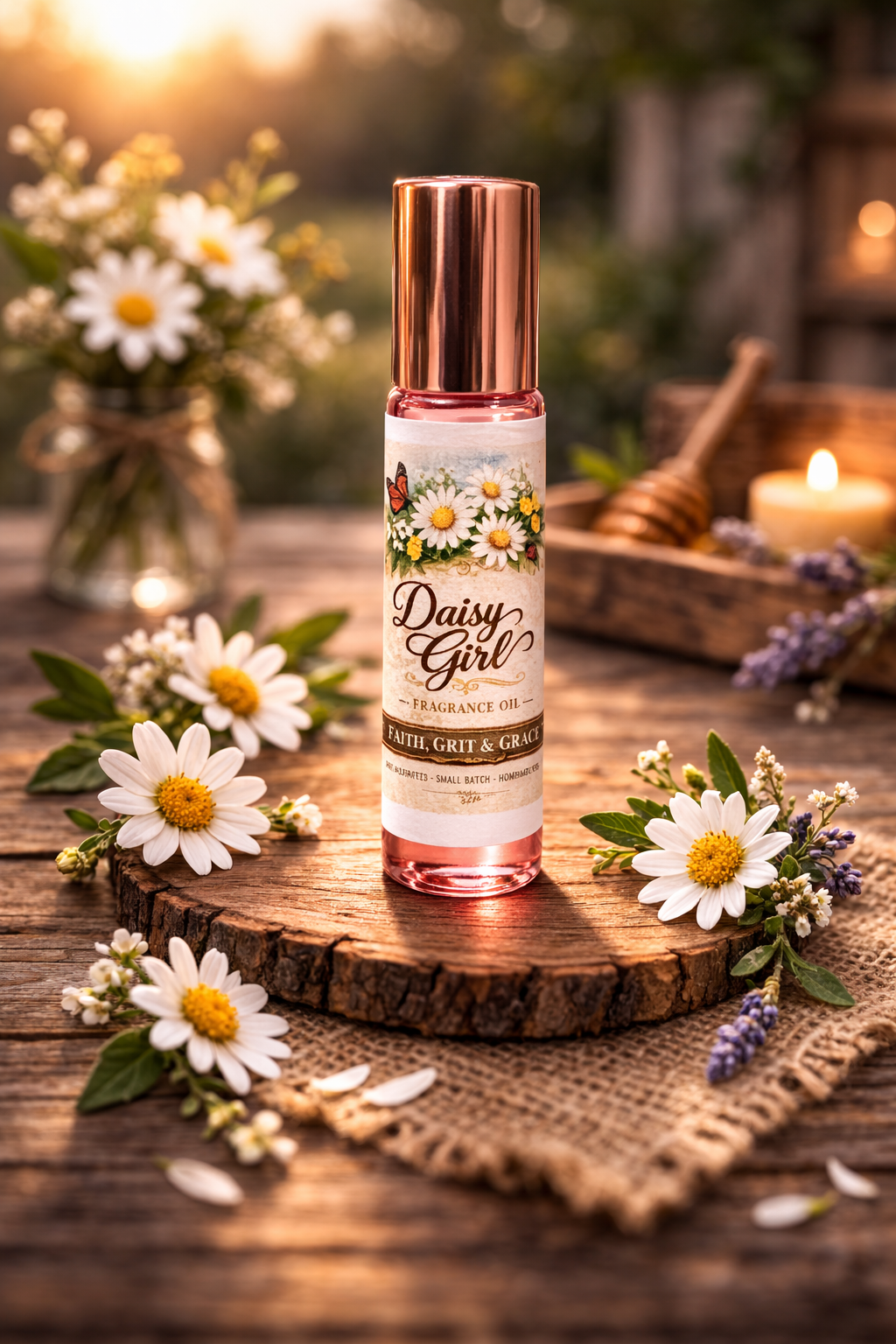 Faith, Grit & Grace Roll-On Oil Perfume | Long-Lasting Botanical Fragrance