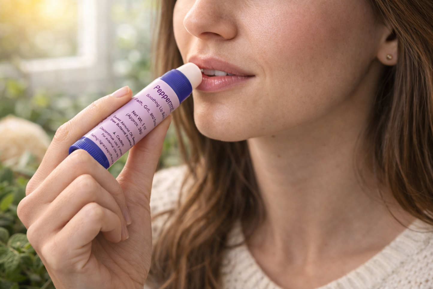 Peppermint Soothing Lip Balm - with a Hint of Chocolate