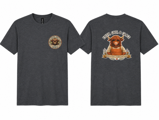 Faith, Grit, & Grace Highland Cow T-Shirt