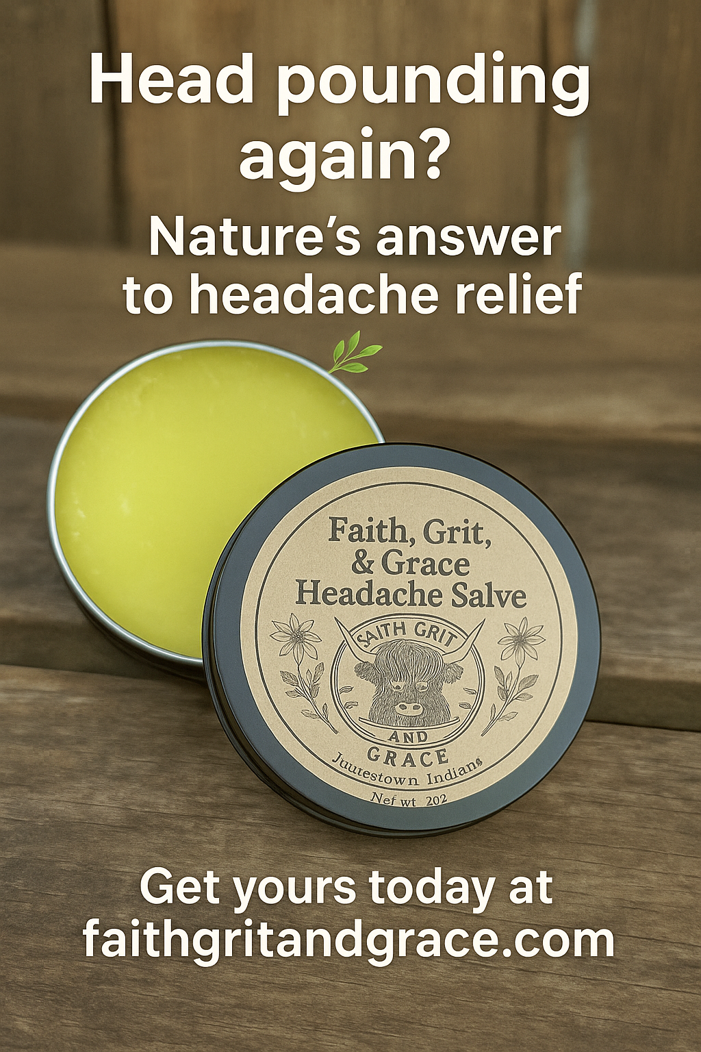 Headache Relief Salve – Natural Tension & Sinus Support Salve