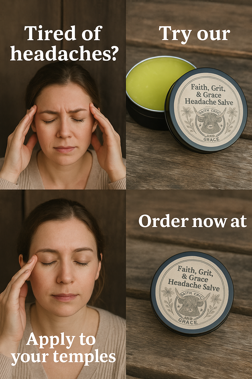 Headache Relief Salve – Natural Tension & Sinus Support Salve